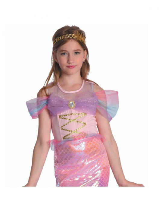 GOD COSTUM PT COPII 110/120 CM SIRENA ROZ SL-RS11 [2]