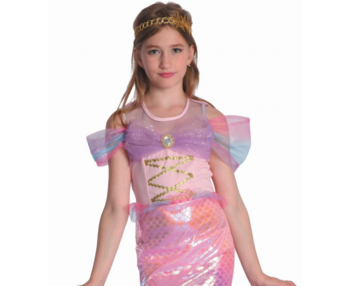 GOD COSTUM PT COPII 130/140 CM SIRENA ROZ SL-RS13 [2]