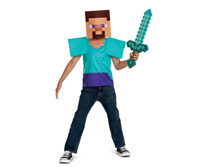 GOD COSTUM PT COPII M, 7-8 ANI STEVE ESSENTIAL-MINECRAFT 162429K-20L [3]