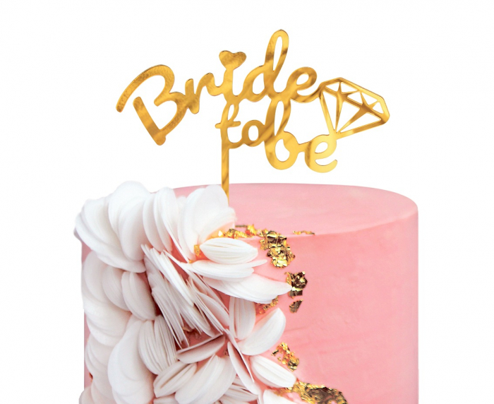 GOD DECORATIUNI PENTRU TORT Acrylic, Bride to Be, gold, 15*16cm PF-DABB [2]