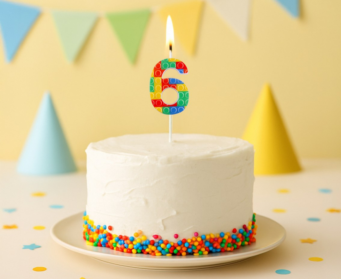 GOD LUMANARE TORT Number 6, blocks, multicolor BH-SPK6 [2]