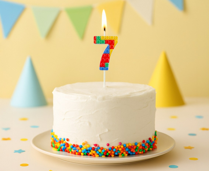 GOD LUMANARE TORT Number 7, blocks, multicolor BH-SPK7 [2]