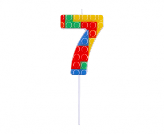 GOD LUMANARE TORT Number 7, blocks, multicolor BH-SPK7 [1]