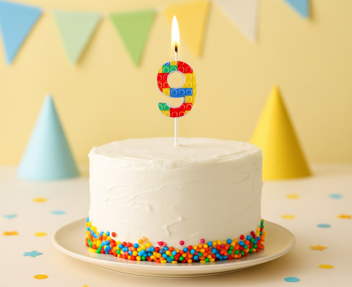 GOD LUMANARE TORT Number 9, blocks, multicolor BH-SPK9 [2]