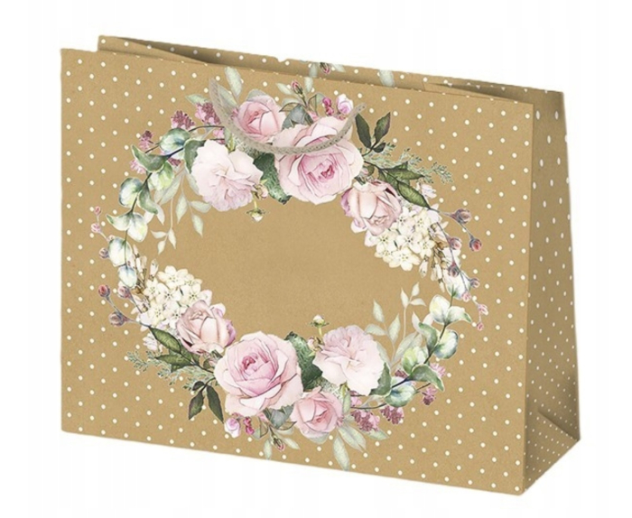 SACOSA CADOU ECO 30*23*10CM KRAFT MIX FLORI NR.49 T6EKO_OG_49 [2]