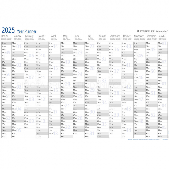 GRI PLANNER ANUAL STAEDTLER Lumocolor year planner 641 YP 2025 [2]
