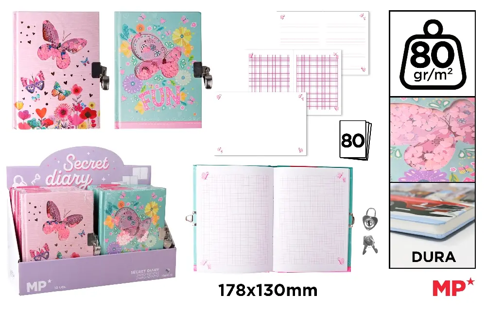JURNAL CU LACAT IPB 178*130MM 80F CERVANTES FLUTURI PB891-10 [3]