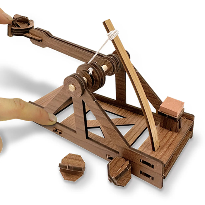 Kit Asamblare Lemn Mini Catapulta lui Da Vinci 18cm 27322 - ipb.ro [2]