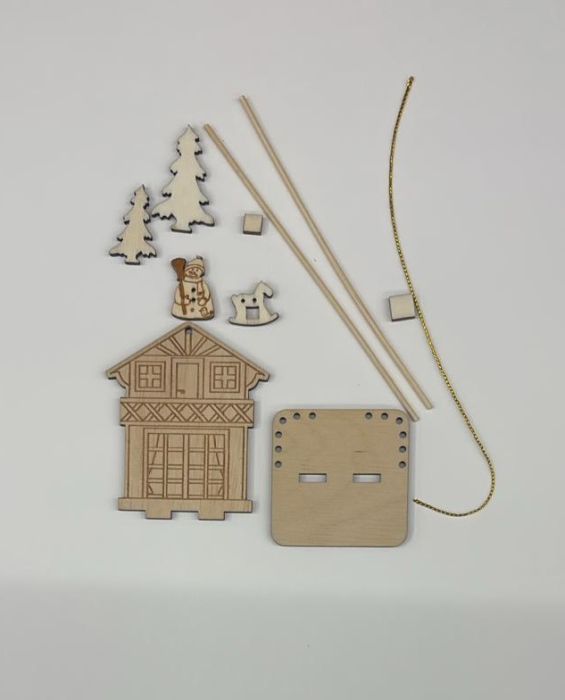 KIT CREATIV CRACIUN DECORATIUNE SUSPENDATA - CASUTA DE CRACIUN 17522 [3]