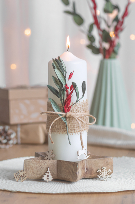 DECORATIUNI LEMN CRACIUN  45 piese, 9 modele, 3cm 18521022 [2]