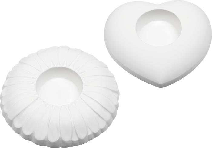 FORME MODELAJ 105-115MM ALB SUPORT LUMANARE FLOARE/INIMA 2713178 [2]