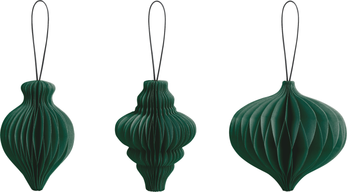 GLOB HARTIE 10CM 3/SET PICATURA TIP FAGURE VERDE INCHIS 4870728 [2]