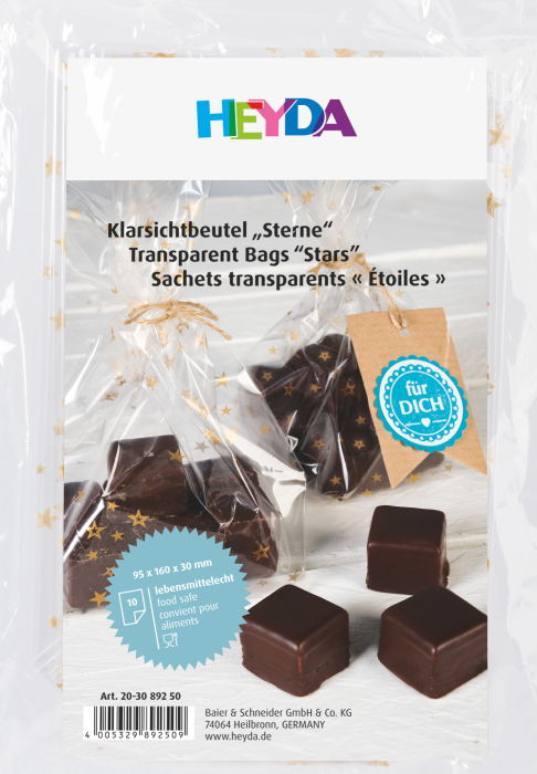 PUNGA CELOFAN HEYDA 95*160MM STELE AURII TRANSPARENT 10/SET 3089250 [2]