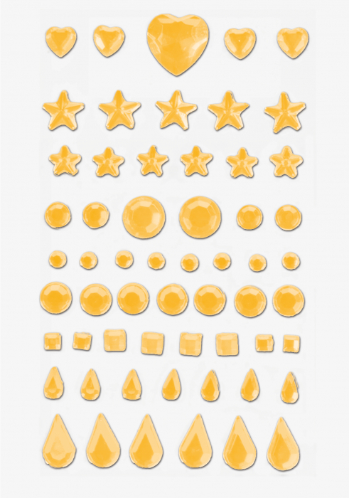 KP STICKER DECOR 7.5*14.8CM PIETRICELE ORNAMENTALE CHIHLIMBAR 58 PCS 4883350 [1]