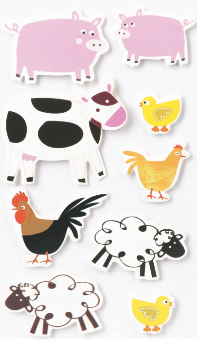 KP STICKER DECOR 7.5*16.5CM ANIMALE DOMESTICE 9 PCS 3780609 [1]