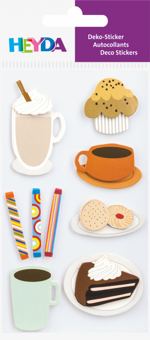 KP STICKER DECOR 7.5*16.5CM CAFEA 9 PCS 3780618 [2]
