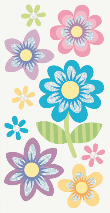 KP STICKER DECOR 7.5*16.5CM FLORI 9 PCS 3780644 [1]