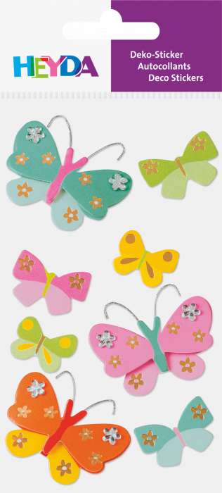 KP STICKER DECOR 7.5*16.5CM FLUTURI CU STRASSURI 8 PCS 3780710 [2]