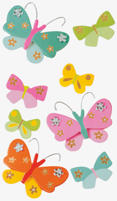 KP STICKER DECOR 7.5*16.5CM FLUTURI CU STRASSURI 8 PCS 3780710 [1]