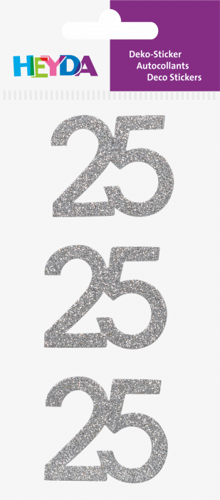 KP STICKER DECOR 7.5*16.5CM NR. 25 ARGINTIU GLITTER 3 PCS 3780740 [2]
