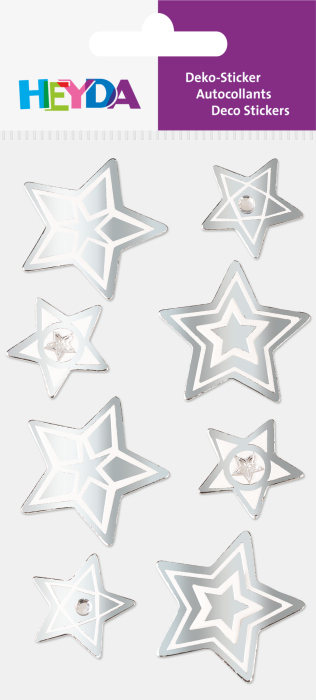 STICKER DECOR 7.5*16.5CM STELE ARGINTII 8PCS 3780668 [1]