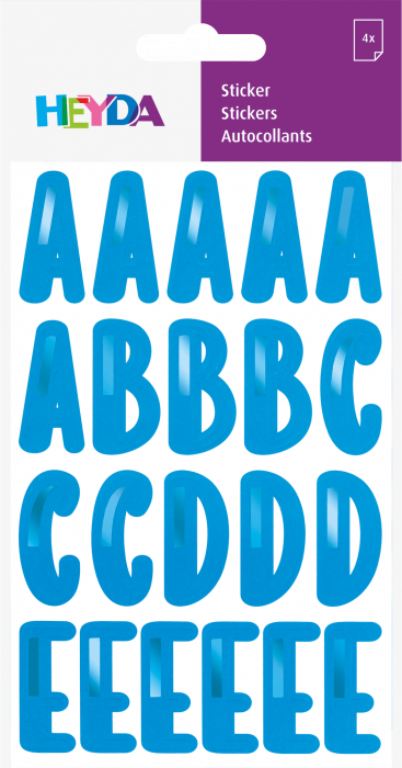 KP STICKER DECOR ALFABET 4 COLI/SET ALBASTRU METALIC 3780825 [2]