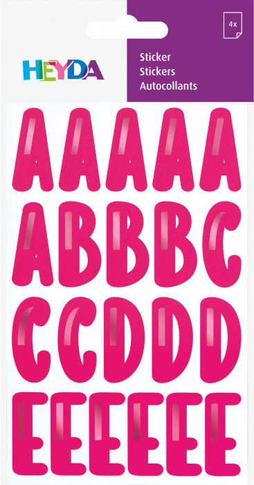 KP STICKER DECOR ALFABET 4 COLI/SET ROZ METALIC 3780826 [2]