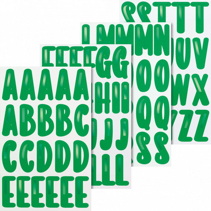 KP STICKER DECOR ALFABET 4 COLI/SET VERDE METALIC 3780827 [1]