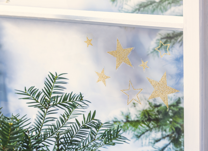 STICKER DECOR FEREASTRA STELE 3 COLI/SET GLITTER AURIU 3584469 [4]