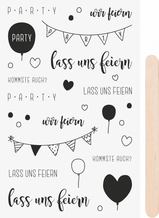 KP STICKERE TRANSFERABILE PARTY NEGRE 10*19CM 3780900 [1]