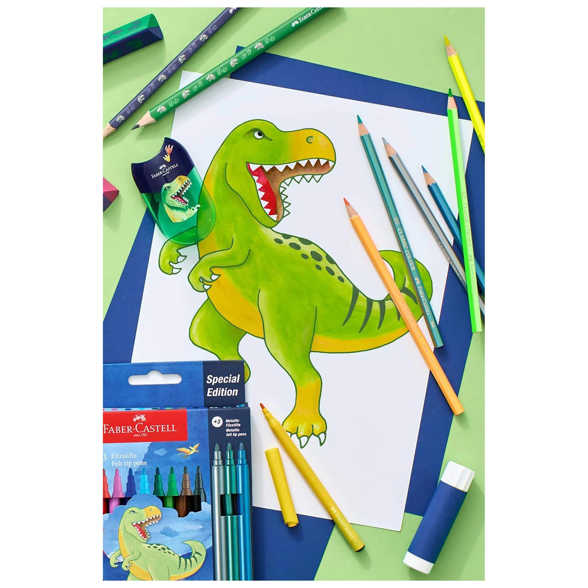 LEC CARIOCI FABER-CASTELL 10+3 CULORI DINOZAURI FC554214 [4]