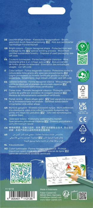 LEC CREIOANE COLORATE FABER-CASTELL 10+3 CULORI DINOZAURI FC111213 [2]