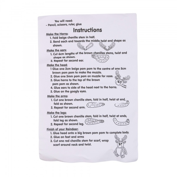 ACCESORII CREATIE REN DIN SARMA PLUSATA CU POM POM SI OCHISORI A2390 [2]