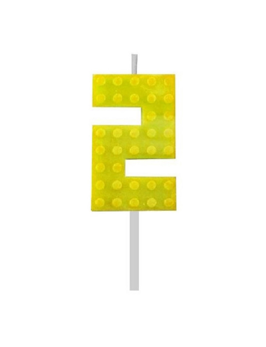 LUMANARE TORT Number 2, brick/model constructie, 5.5cm 7C-SUK2 [5]