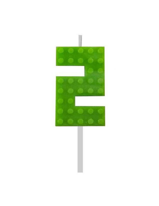 LUMANARE TORT Number 2, brick/model constructie, 5.5cm 7C-SUK2 [7]