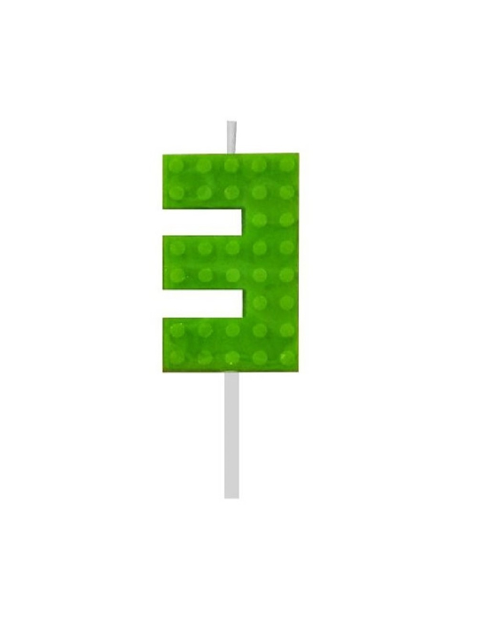 LUMANARE TORT Number 3, brick/model constructie, 5.5cm 7C-SUK3 [4]