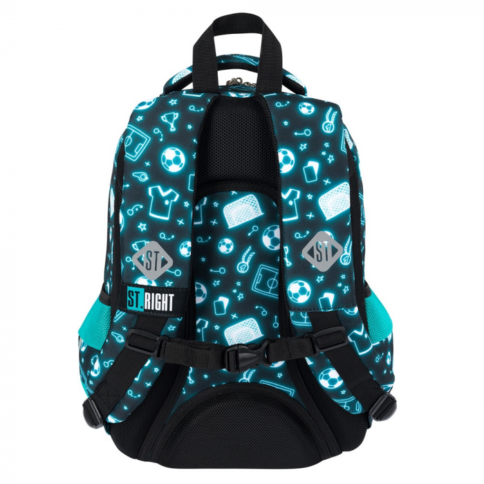 MA RUCSAC SCOLAR ST.RIGHT 3 COMPARTIMENTE BP-26 NEON FOTBALL 681141 [3]