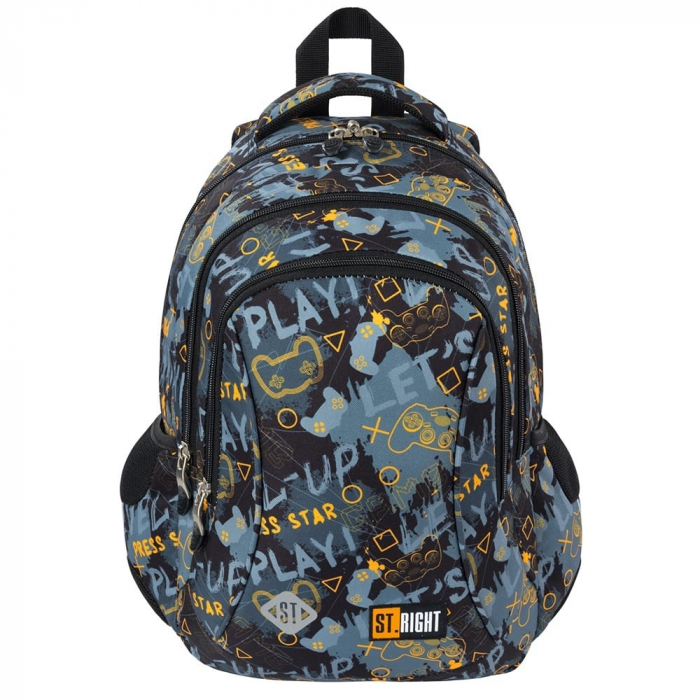 MA RUCSAC SCOLAR ST.RIGHT 3 COMPARTIMENTE BP-26 ORANGE PAD 681615 [2]