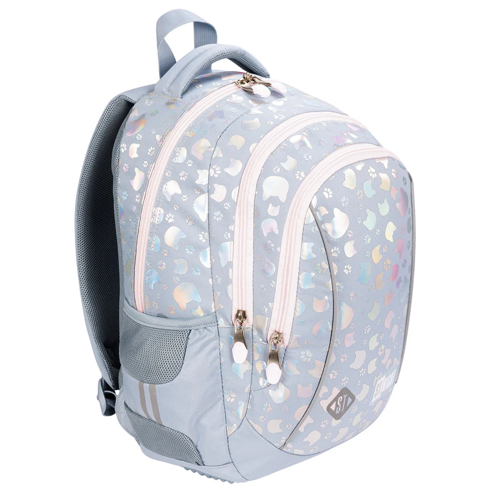 RUCSAC SCOLAR ST.RIGHT 3 COMPARTIMENTE SILVER CATS BP-26 664472 [2]
