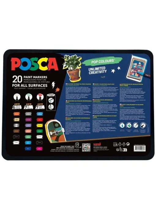 MARKER UNI POSCA 20/SET CUTIE METALICA PC-1M,PC3,PC5  C4306 [3]
