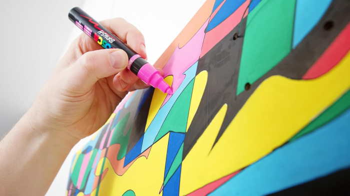 MARKER UNI POSCA PC-5BR 1-4MM 8 CULORI/SET VARF PENSULA M1602 [7]