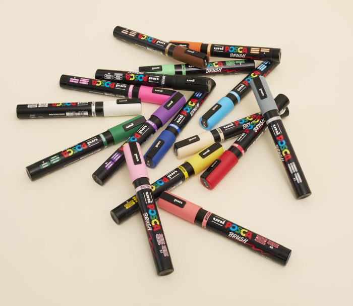 MARKER UNI POSCA PC-5BR 1-4MM 8 CULORI/SET VARF PENSULA M1602 [3]