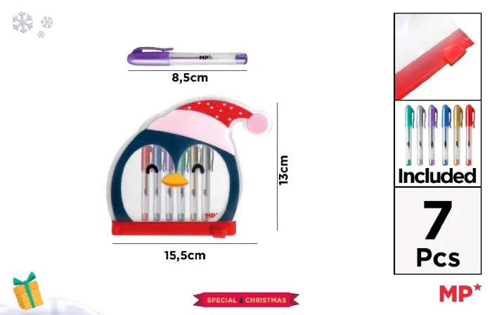 MINI PIX GEL IPB 6/SET IN PUNGA CU FERMOAR CRACIUN CH57041 [1]