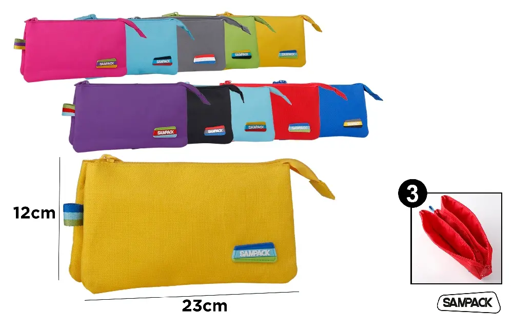 NECESSAIRE IPB 23*12CM 3 COMPARTIMENTE DIVERSE CULORI PA1065 [1]
