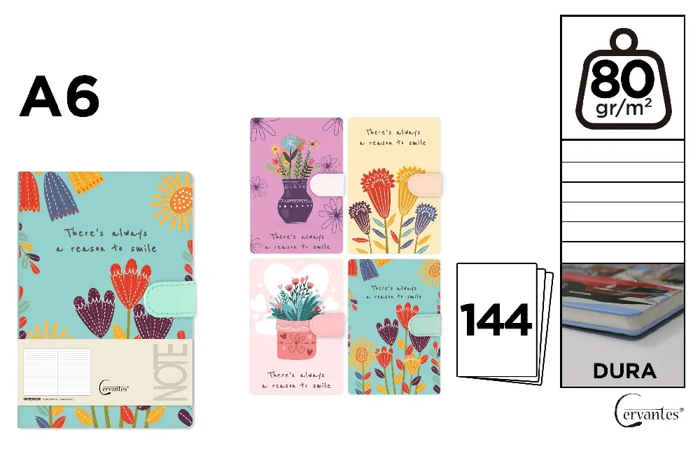 NOTES IPB A6 144 FILE FANTASY FLORI CLAPA MAGNETICA PB476-34 [1]