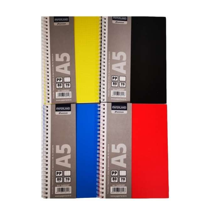 PA CAIET A5 80F PATRATELE COPERTA PLASTIC SPIRA DUBLA 24000387 [5]