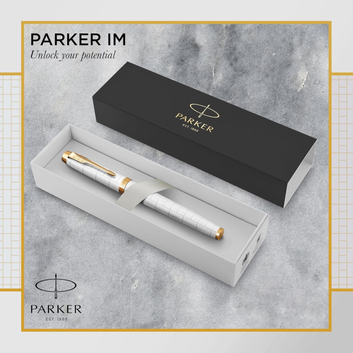 PARKER STILOU IM PREMIUM ALB PERLAT PENITA F 160425 [2]