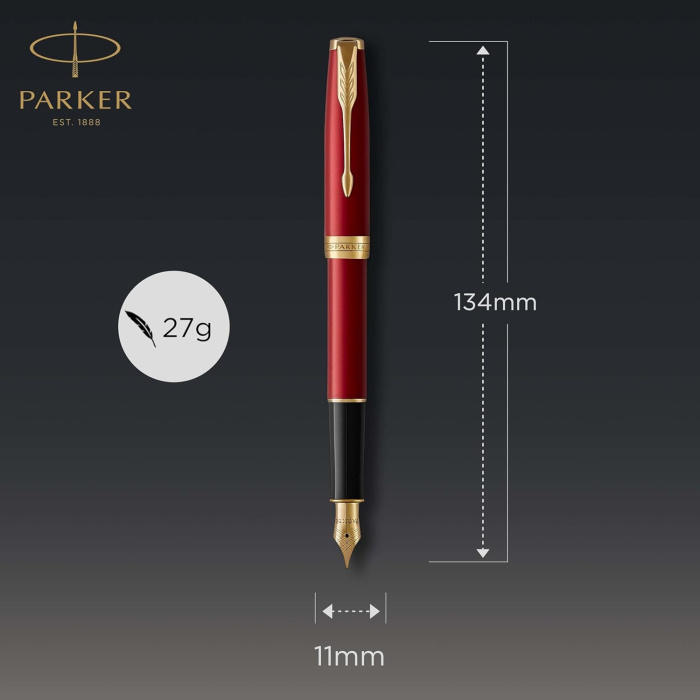 PARKER STILOU SONNET CORE ROSU-AURIU, PENITA F 160416 [4]