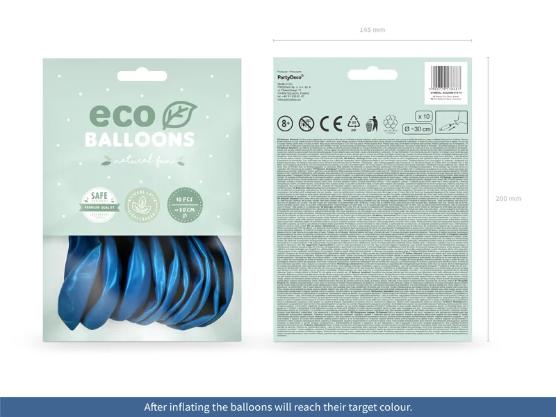 BALOANE Eco Balloons 30cm, metallic, navy blue 10/set ECO30M-074-10 [2]