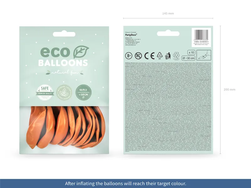 BALOANE Eco Balloons 30cm, metallic, orange 10/set ECO30M-005-10 [2]